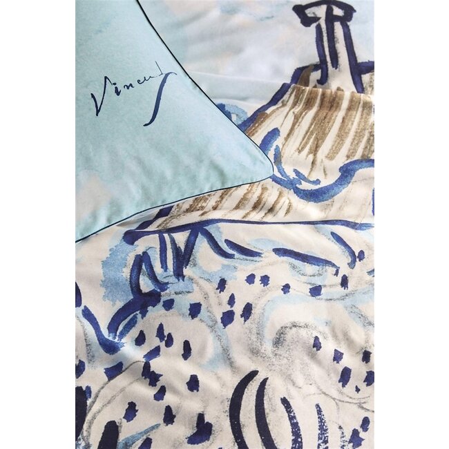 Beddinghouse x Van Gogh Museum Vieux Vignoble Blauw dekbedovertrek