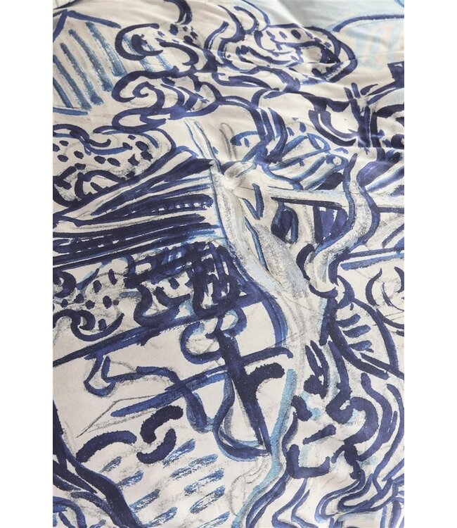 Beddinghouse x Van Gogh Museum Vieux Vignoble Blauw dekbedovertrek