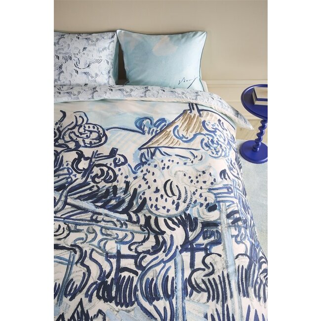 Beddinghouse x Van Gogh Museum Vieux Vignoble Blauw dekbedovertrek