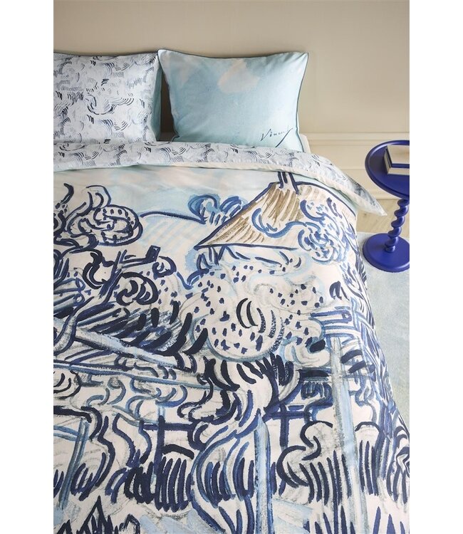 Beddinghouse x Van Gogh Museum Vieux Vignoble Blauw dekbedovertrek