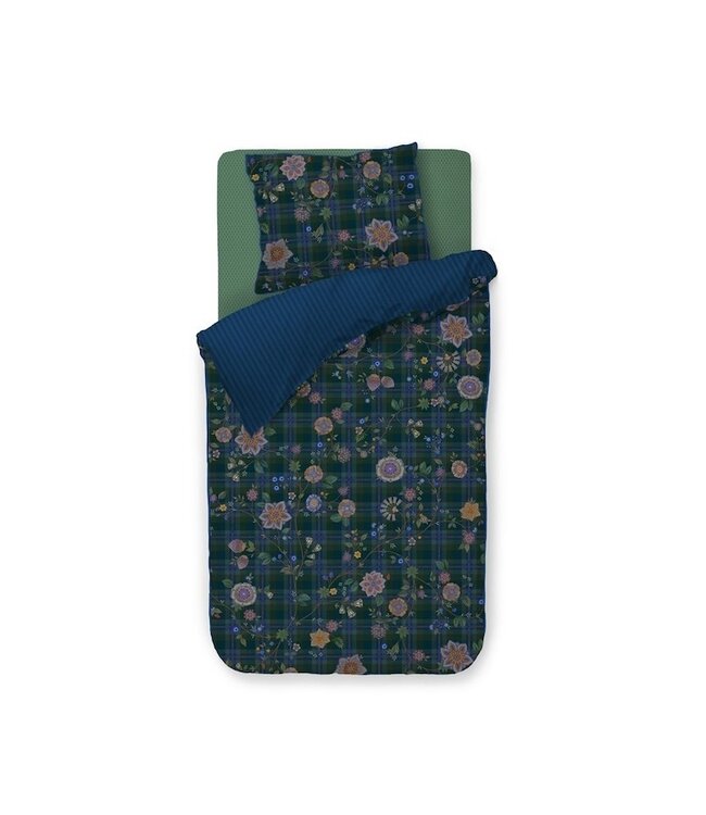 Pip Studio Flores Felices Donkerblauw dekbedovertrek