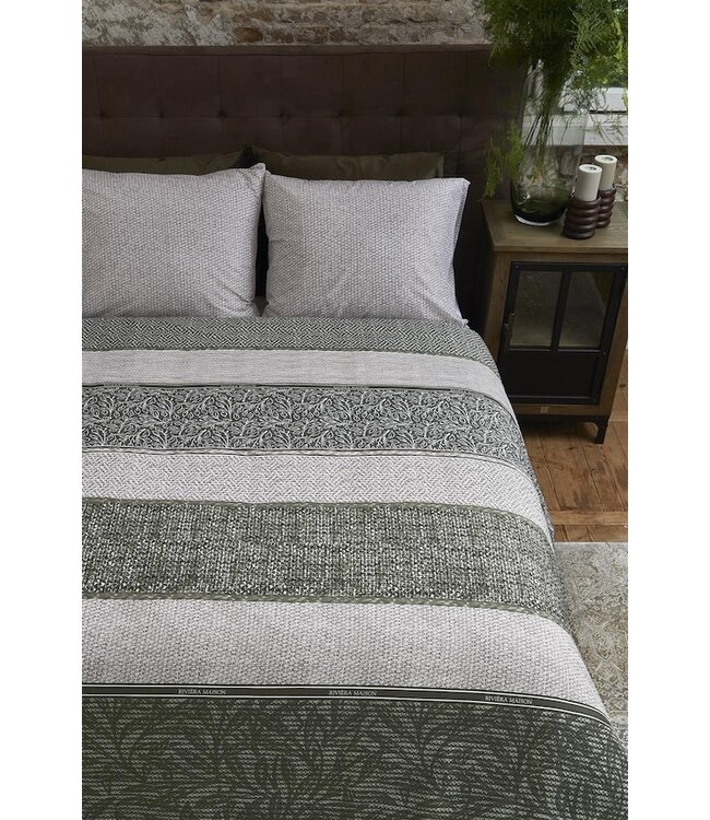 Riviera Maison Chester Groen kussensloop