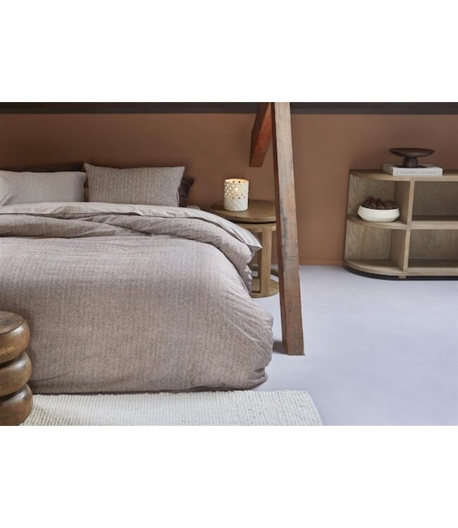 Riviera Maison Chevron Weave Bruin dekbedovertrek