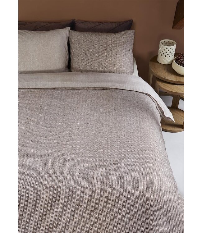 Riviera Maison Chevron Weave Bruin dekbedovertrek
