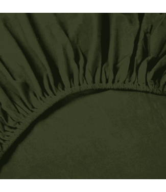 Kayori Nagano Flanel Hoeslaken Groen 80-90x200