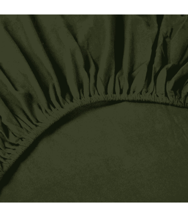 Kayori Nagano Flanel Hoeslaken Groen 80-90x200