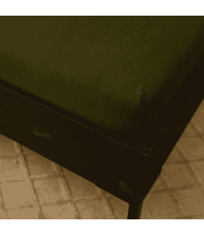 Kayori Nagano Flanel Hoeslaken GKayori Nagano Flanel Hoeslaken Groen 80-90x200 Showmodel roen 80-90x200