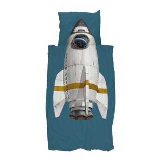 Snurk Snurk Rocket Smokey Blue dekbedovertrek