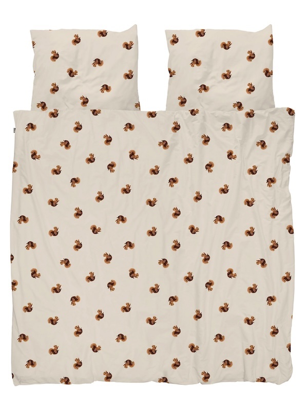 Snurk Squirrels Beige dekbedovertrek