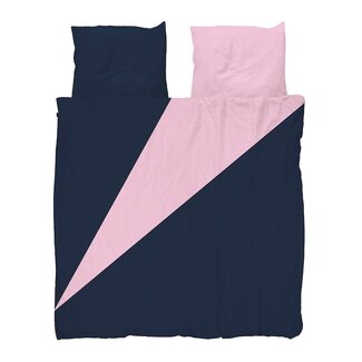 Snurk Snurk Colorblock Navy-Pink dekbedovertrek