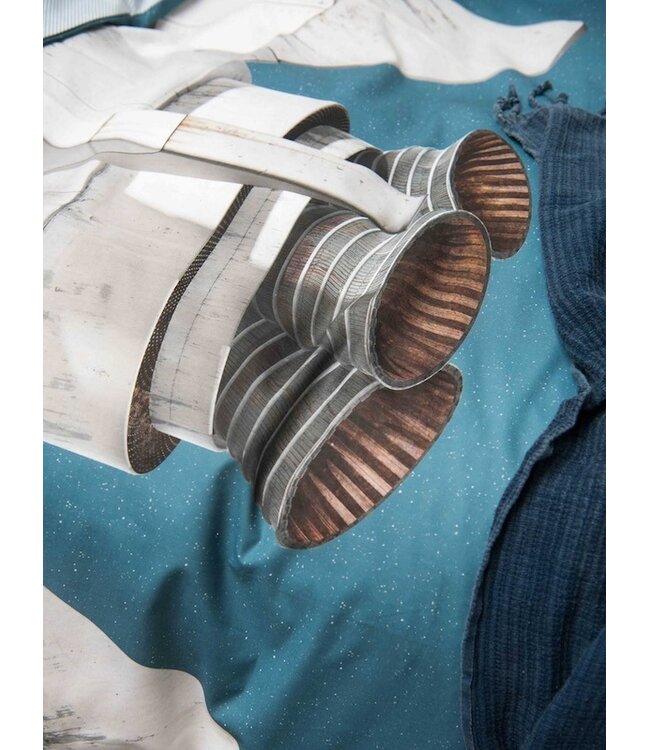 Snurk Rocket Smokey Blue dekbedovertrek