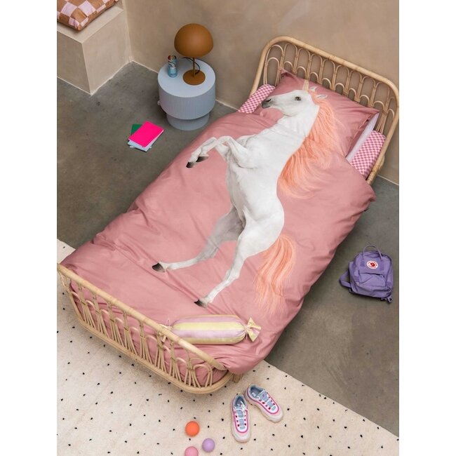 Snurk Unicorn Dusty Pink dekbedovertrek