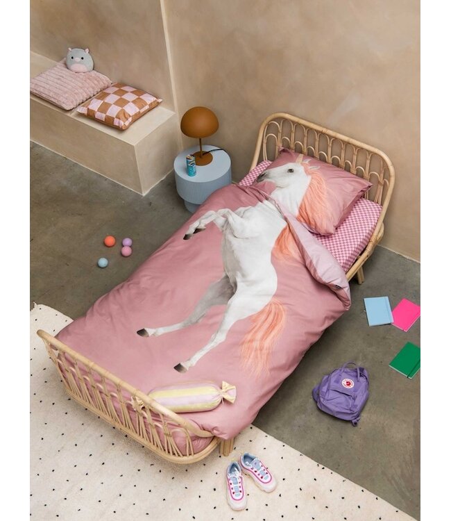 Snurk Unicorn Dusty Pink dekbedovertrek