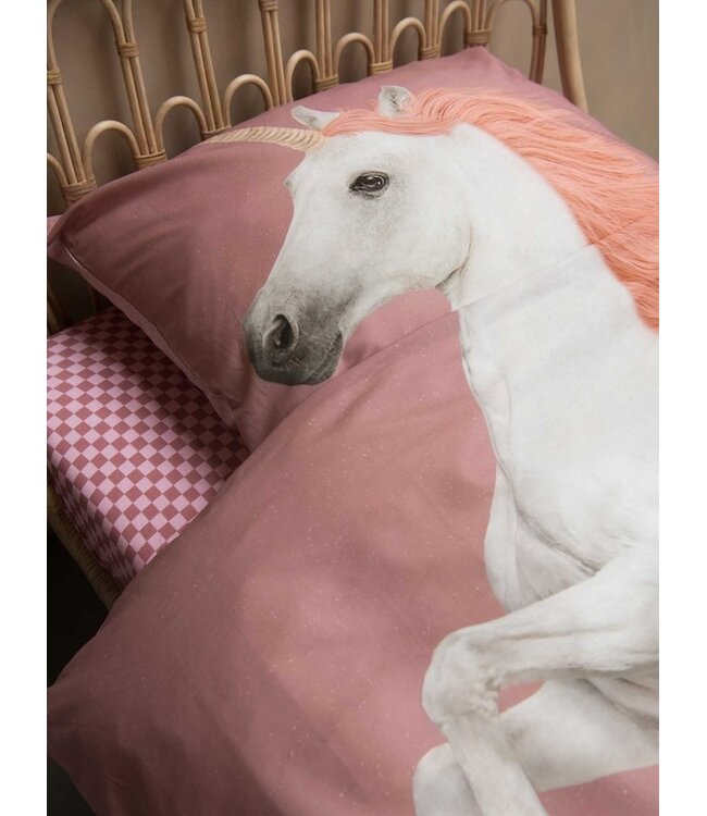 Snurk Unicorn Dusty Pink dekbedovertrek