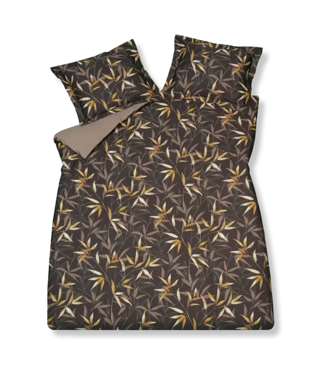 Vandyck zen garden dark chocolate dekbedovertrek