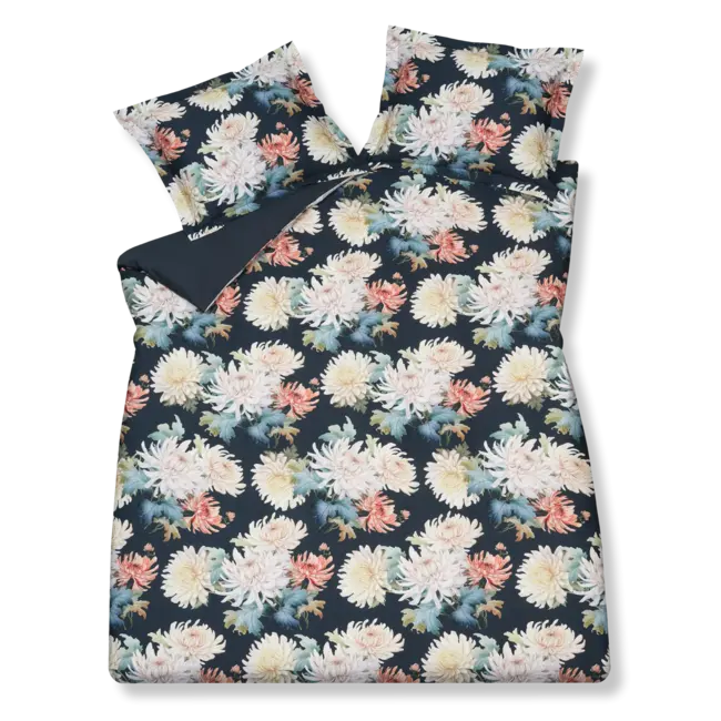 Vandyck floral bliss blue ink dekbedovertrek