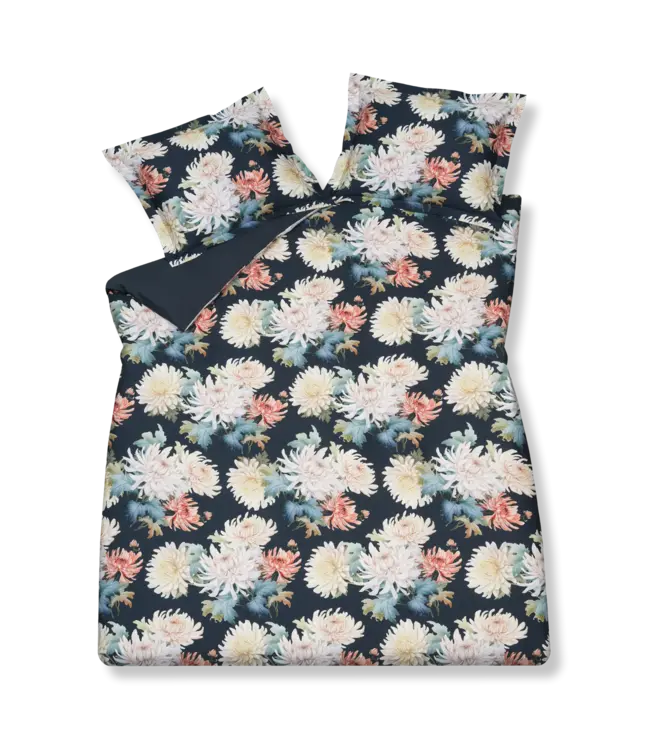 Vandyck floral bliss blue ink dekbedovertrek