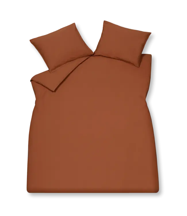 Vandyck washed cotton rusty brown dekbedovertrek