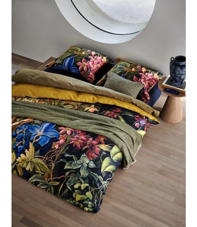 Vandyck washed cotton martini olive dekbedovertrek