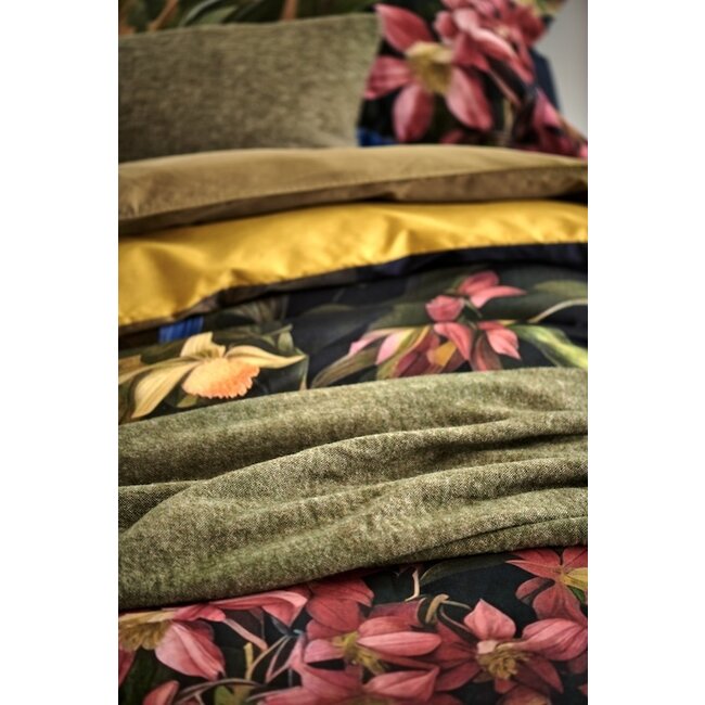 Vandyck washed cotton martini olive dekbedovertrek