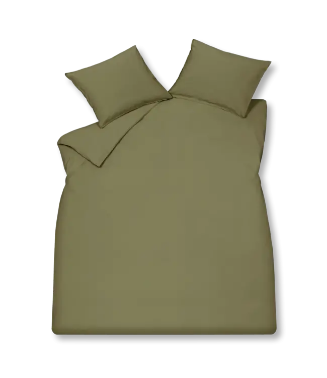 Vandyck washed cotton martini olive dekbedovertrek