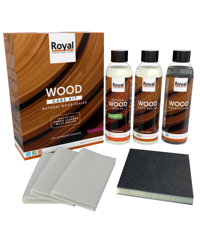 Oranje Natural Wood Sealer - Wood Care Kit 3x250ml