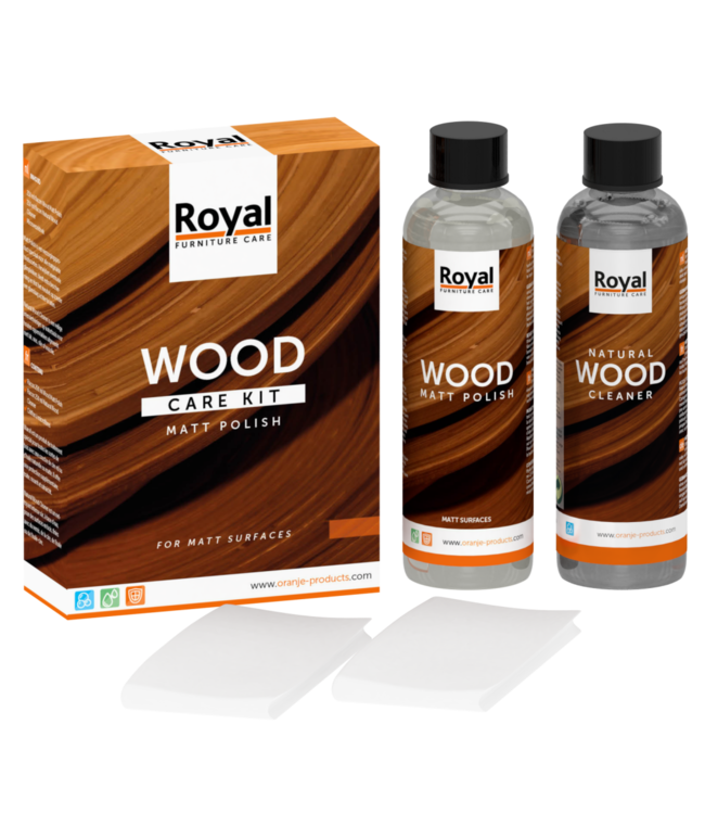 Oranje Matt Polish Wood Care Kit + cleaner 2x250 ml
