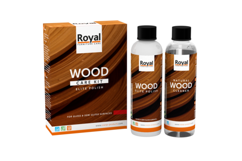 Oranje Elite Polish Wood Care Kit + Cleaner 2x250ml afbeelding