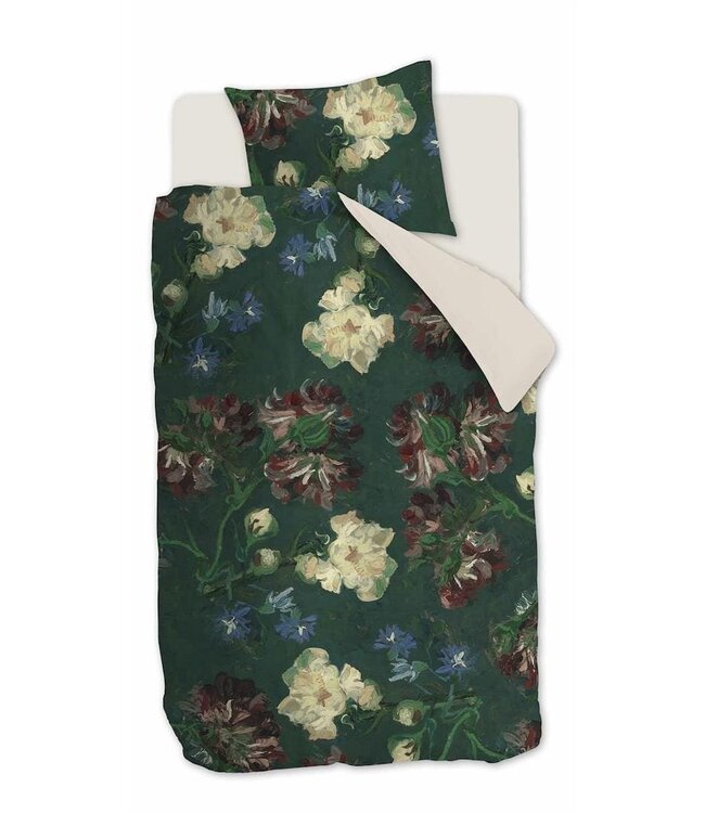 Beddinghouse x Van Gogh Peonies Cushion Green