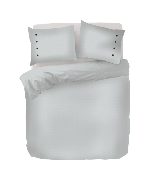 Kayori Shizu dekbedovertrek Katoensatijn Zilver