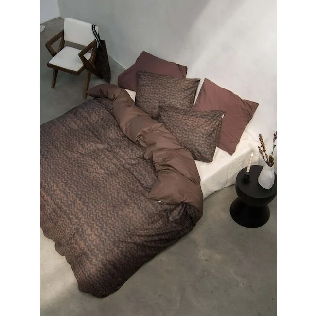 Snurk Twirre Chocolate Dekbedovertrek 260x200/220 (lits-jumeaux XL) met rits