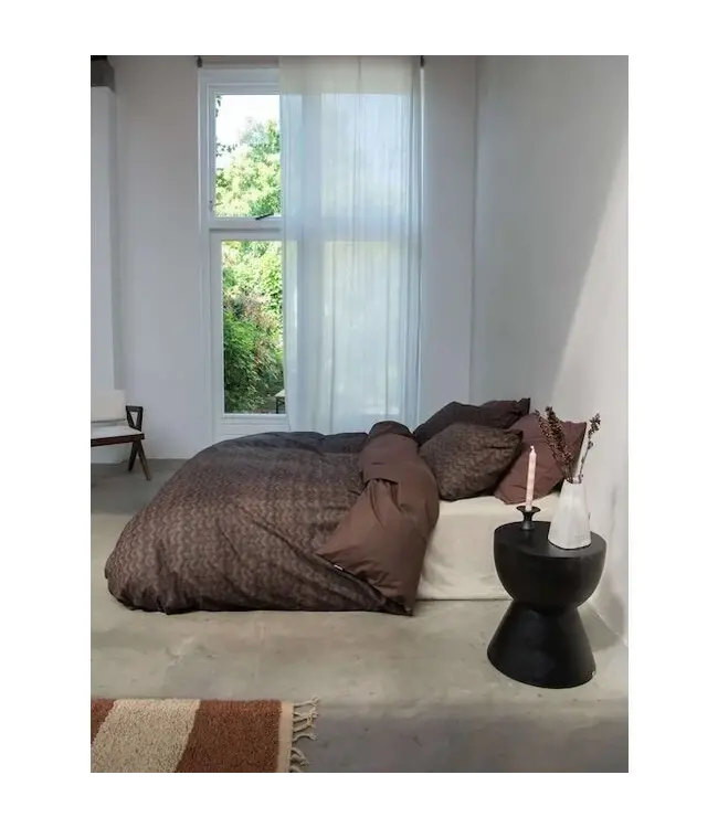 Snurk Twirre Chocolate Dekbedovertrek 260x200/220 (lits-jumeaux XL) met rits