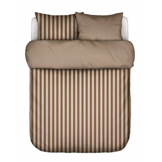 Essenza Marc O’Polo Classic stripe Toffee Brown Lits-jumeaux