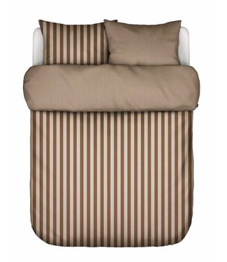 Essenza Marc O’Polo Classic stripe Toffee Brown Lits-jumeaux