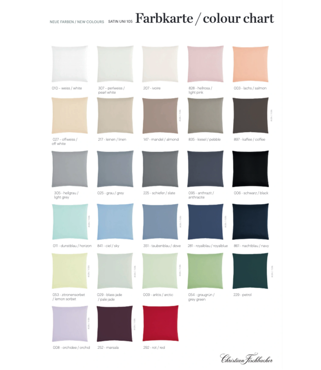 Christian Fischbacher Satin Uni dekbedovertrek