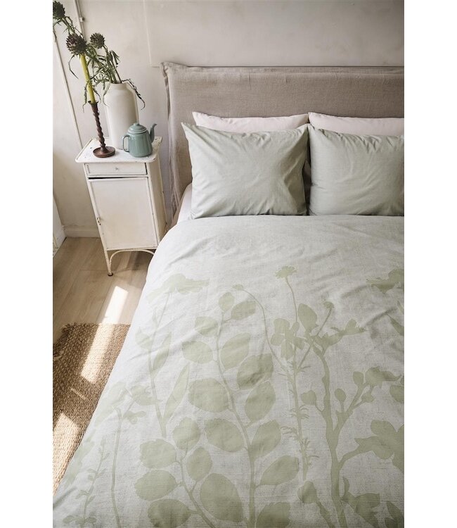 Ariadne At Home Plant Licht groen dekbedovertrek