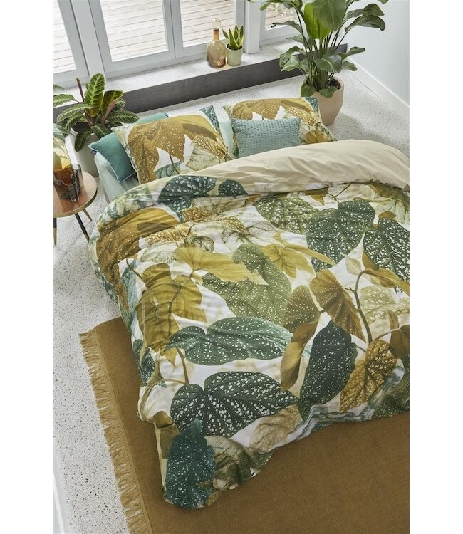 Beddinghouse Begonia Olijfgroen dekbedovertrek