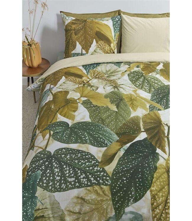 Beddinghouse Begonia Olijfgroen dekbedovertrek