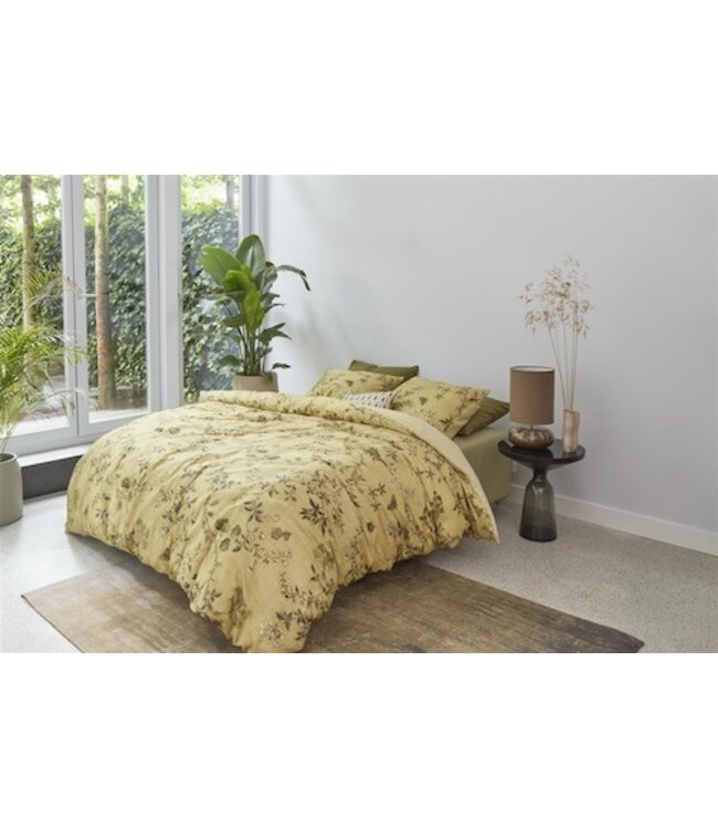 Beddinghouse Charlotte Olijfgroen dekbedovertrek