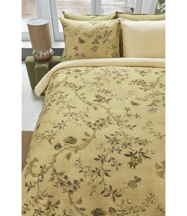 Beddinghouse Charlotte Olijfgroen dekbedovertrek