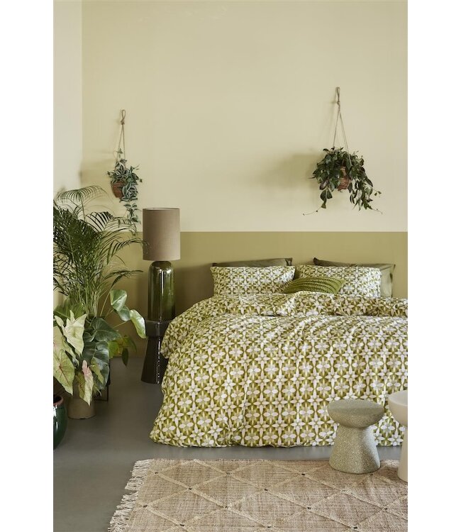 Beddinghouse Mae Groen dekbedovertrek