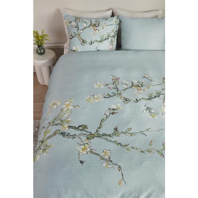 Beddinghouse x Van Gogh Museum Blossom Blauw Grijs dekbedovertrek