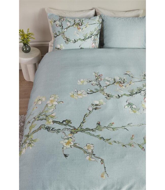 Beddinghouse x Van Gogh Museum Blossom Blauw Grijs dekbedovertrek