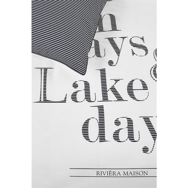 Riviera Maison Lake Days Marineblauw dekbedovertrek