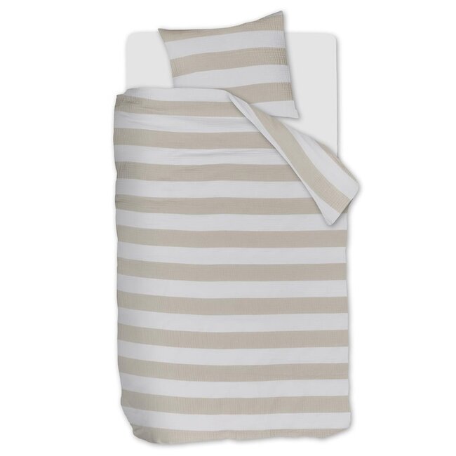 Riviera Maison Striped Zand dekbedovertrek