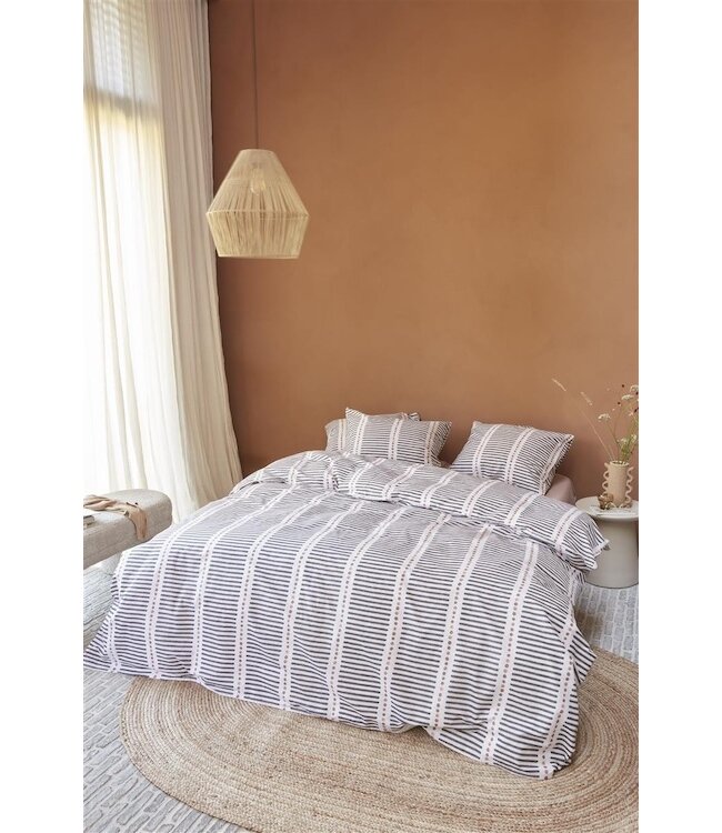 vtwonen Stip and Stripe Blush dekbedovertrek
