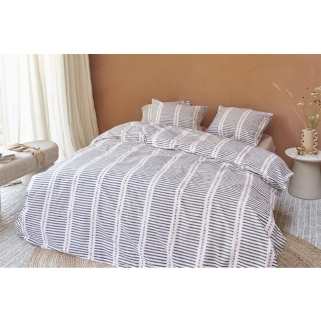 vtwonen Stip and Stripe Blush dekbedovertrek