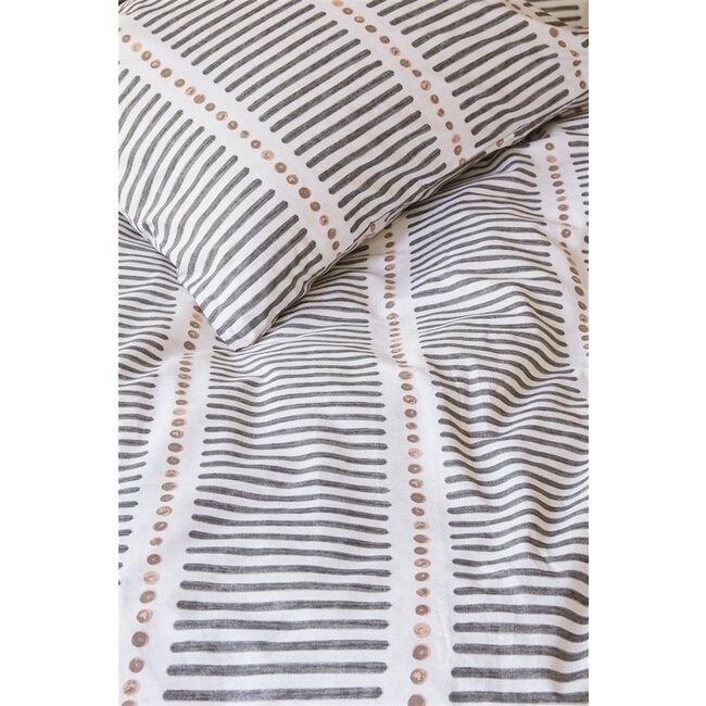 vtwonen Stip and Stripe Blush dekbedovertrek