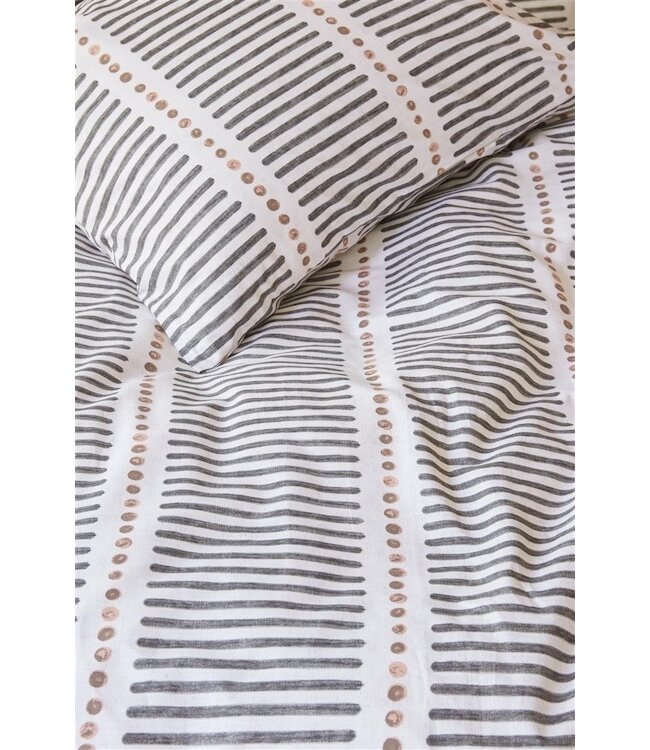 vtwonen Stip and Stripe Blush dekbedovertrek