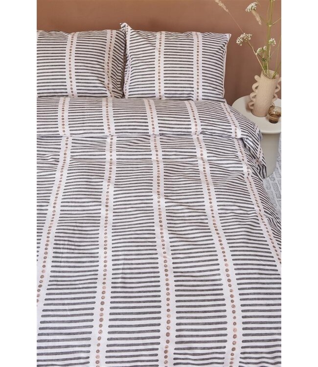 vtwonen Stip and Stripe Blush dekbedovertrek